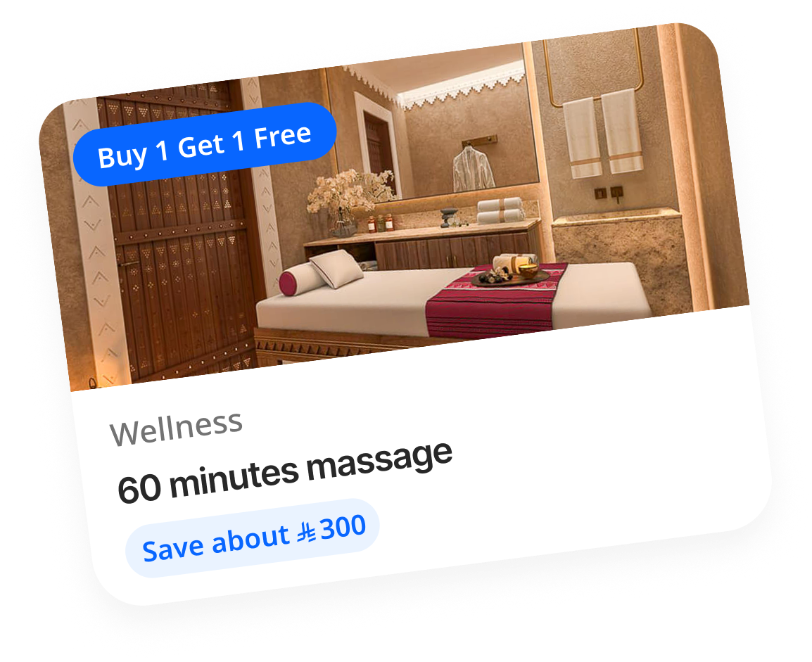 60 minutes massage - Wellness, save about AED 300