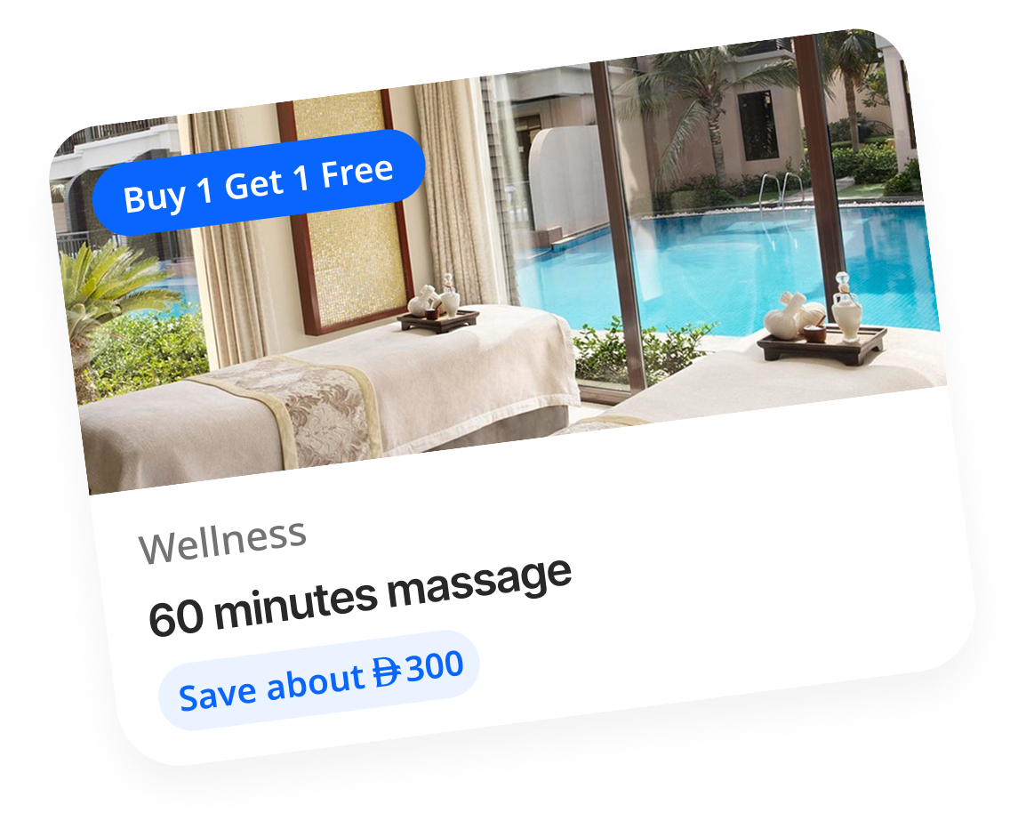 60 minutes massage - Wellness, save about AED 300